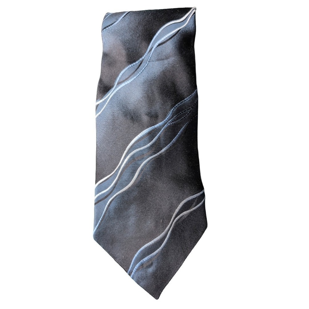 100% Silk Tie Burma Bibas Blue NWT Prom Wedding Homecoming Formal
